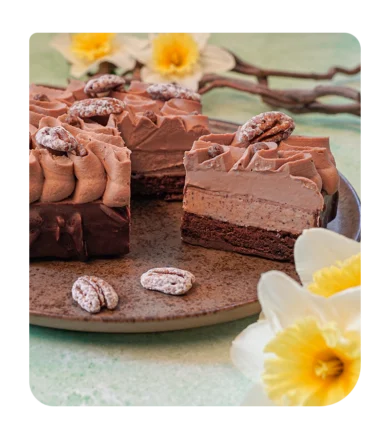 Entremet chocolat au lait & noix de Pécan