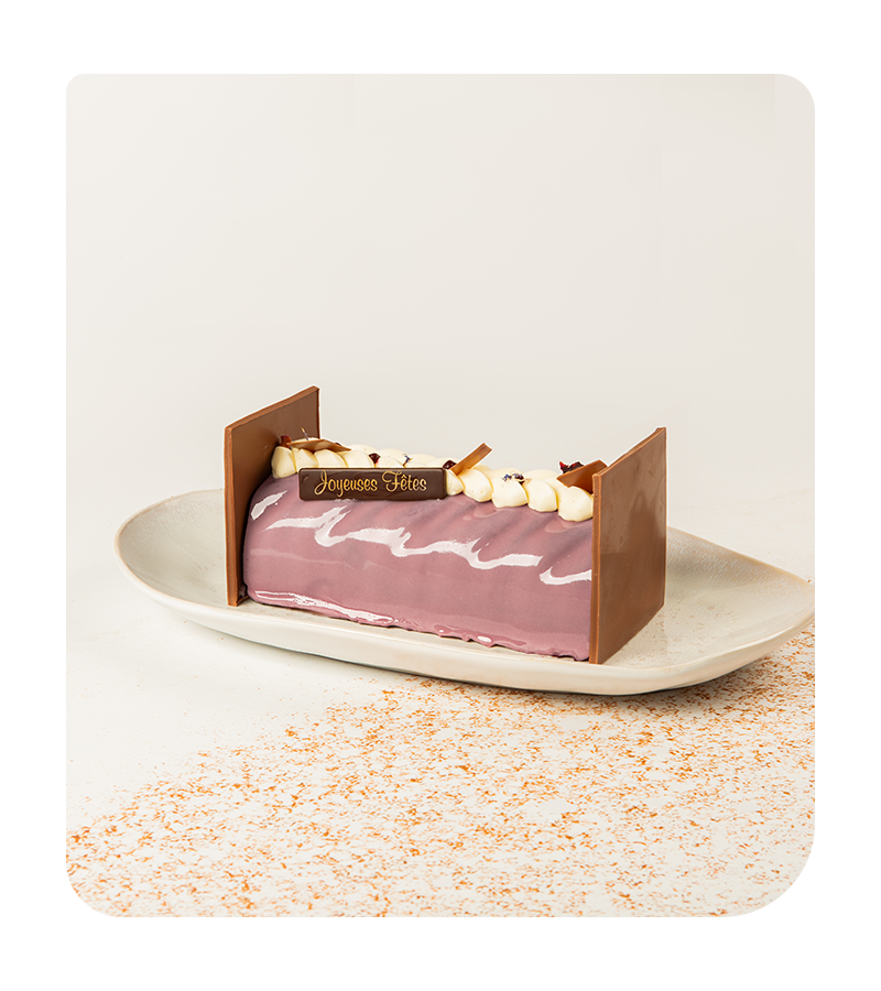 Bûche Myrtille Basilic