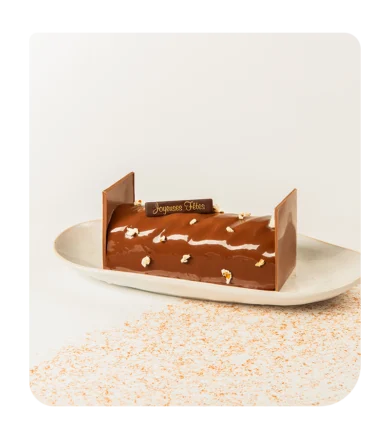 Bûche Chocolat au lait Pop-corn