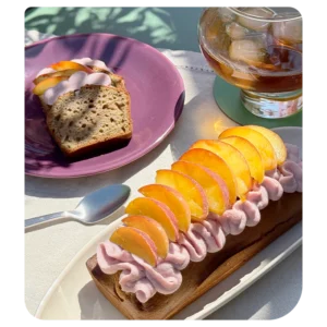 Juillet - atelier cake aux pêches de vigne
