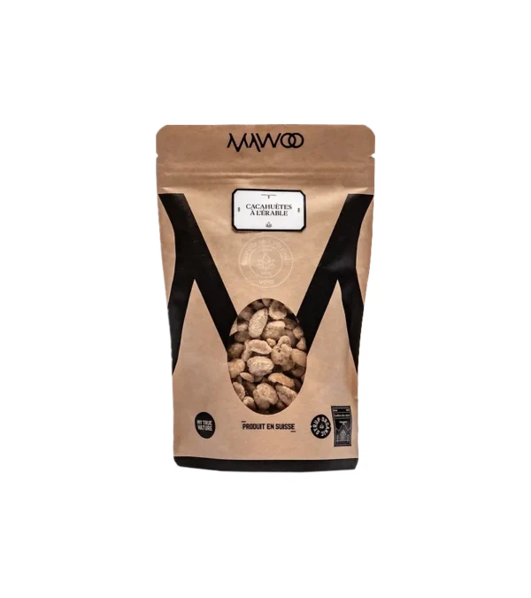 Cacahuètes à l'érable de la marque Mawoo